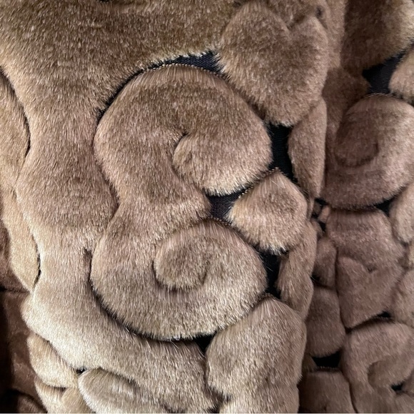 FURIOUS Fur® ‘Filigree’ Swing Coat (Women’s Small, Brown) NEW WITH TAGS - Picture 4 of 9